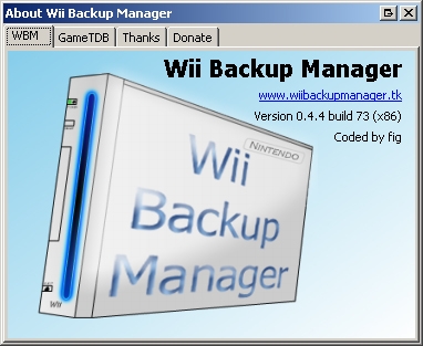Wii Backup Manager 0.4.4 build 73